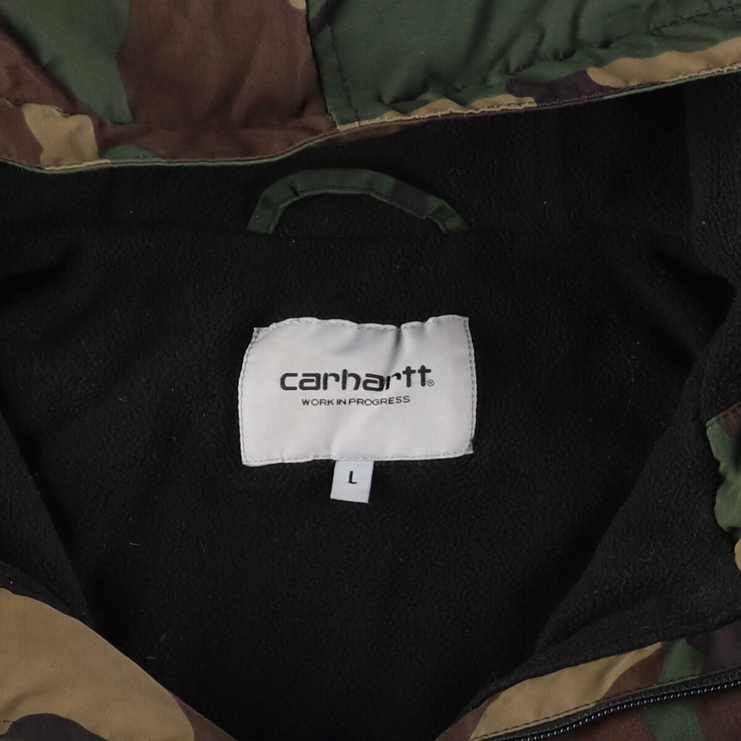 Carhartt NIMBUS PULLOVER Camouflage Pattern Woodland Camo Anorak Parka Men's L size / eaa510248