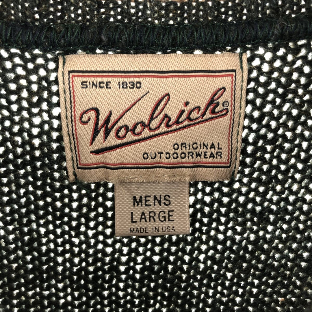 WOOLRICH Snow Pattern Wool Knit Sweater Made in USA Men's L size /eaa510309