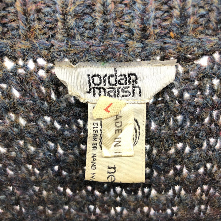 Jordan Marsh Fisherman Aran Knit Sweater Women's Size L Vintage /eaa510315
