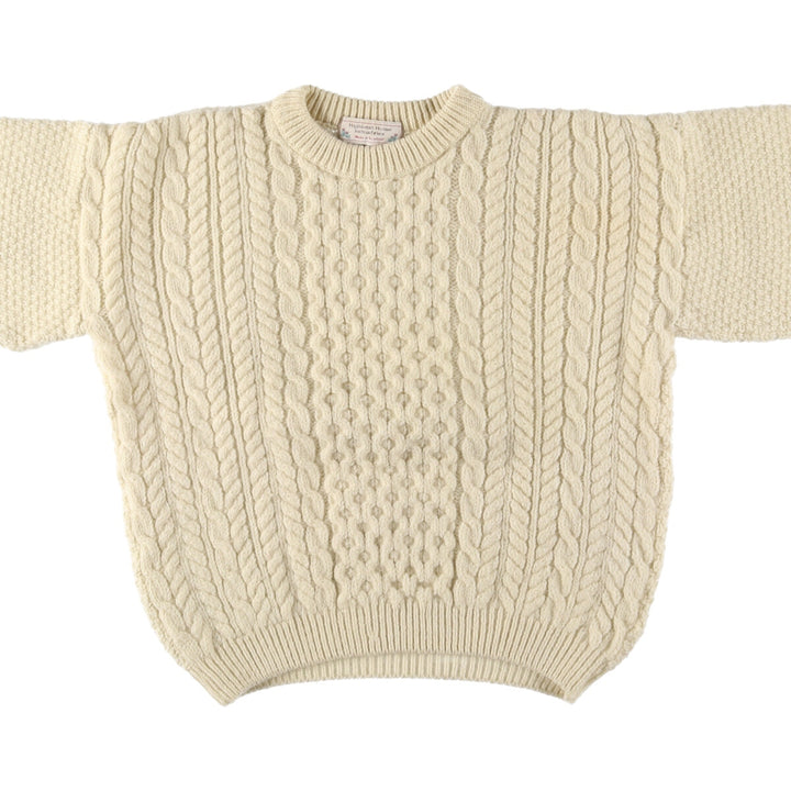 80'S Highland Home Industries Fisherman Aran Knit Sweater Women's M Size Vintage /eaa510316