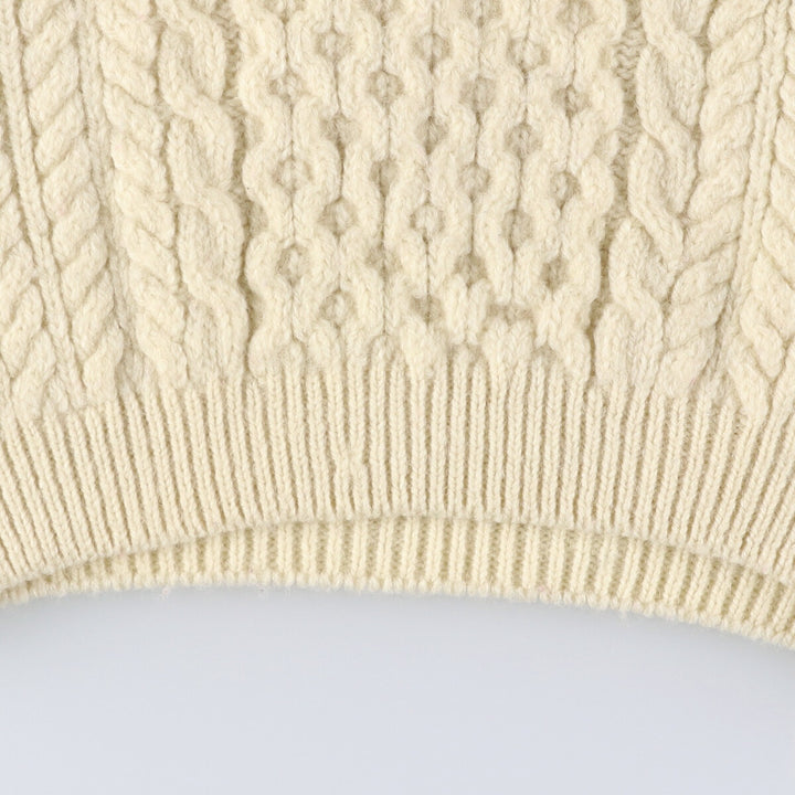 80'S Highland Home Industries Fisherman Aran Knit Sweater Women's M Size Vintage /eaa510316