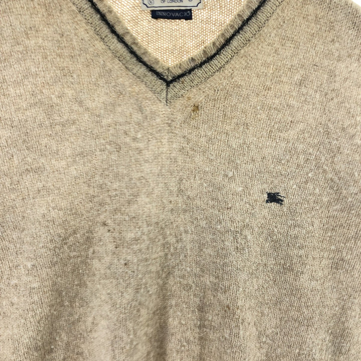 Burberry's LONDON V-neck wool knit sweater, men's XL size /eaa510331