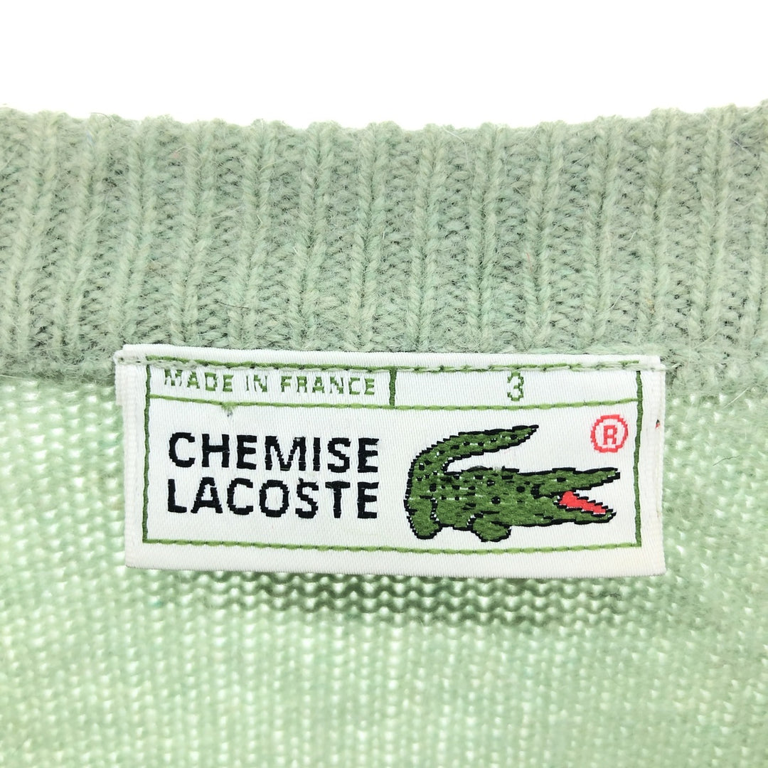 80'S Lacoste LACOSTE CHEMISE French Lacoste wool knit sweater made in France men's size L vintage /eaa510333