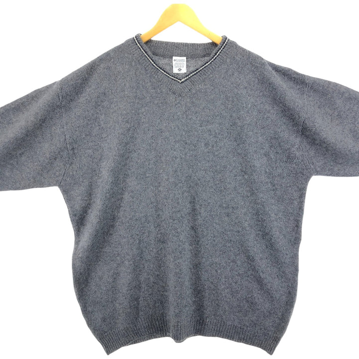 90s~00'S Columbia V-neck wool knit sweater, men's XXL size, vintage / eaa510339