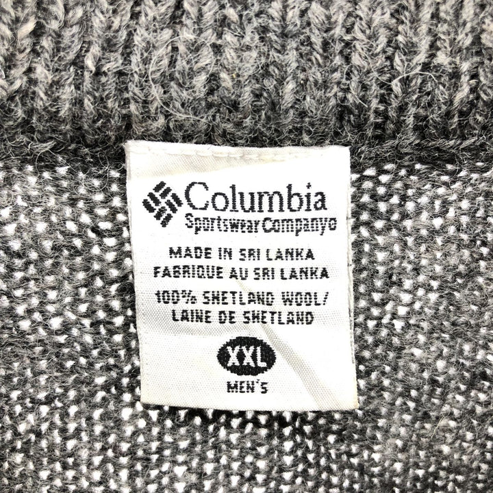 90s~00'S Columbia V-neck wool knit sweater, men's XXL size, vintage / eaa510339