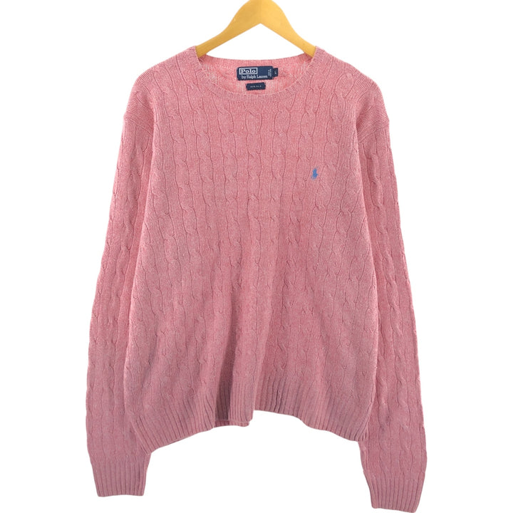 Ralph Lauren POLO by Ralph Lauren Cable Knit Silk Knit Sweater Men's L size / eaa510362
