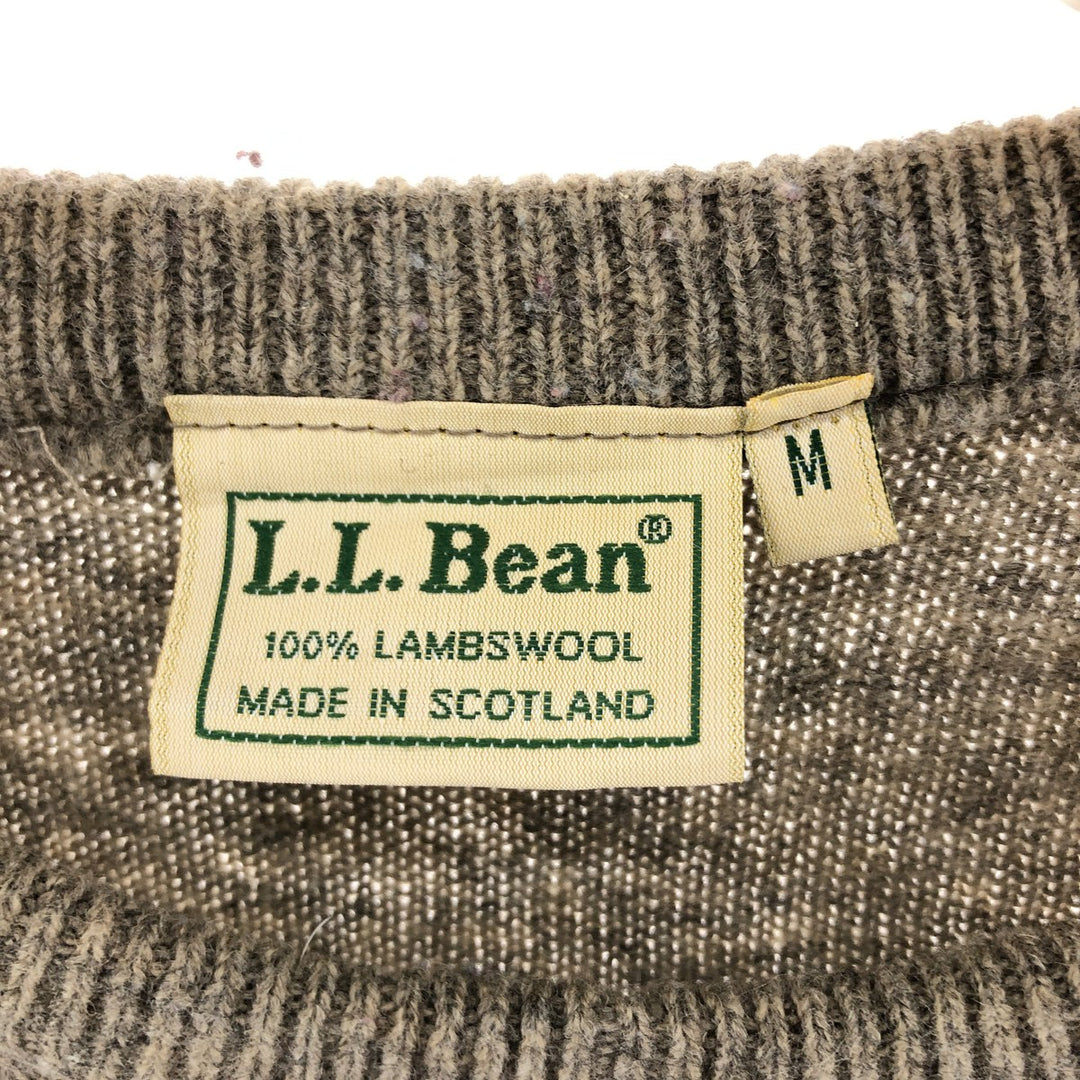 LLBean wool knit sweater made in Scotland, men's size M /eaa510364