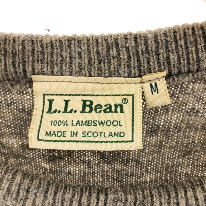 LLBean wool knit sweater made in Scotland, men's size M /eaa510364