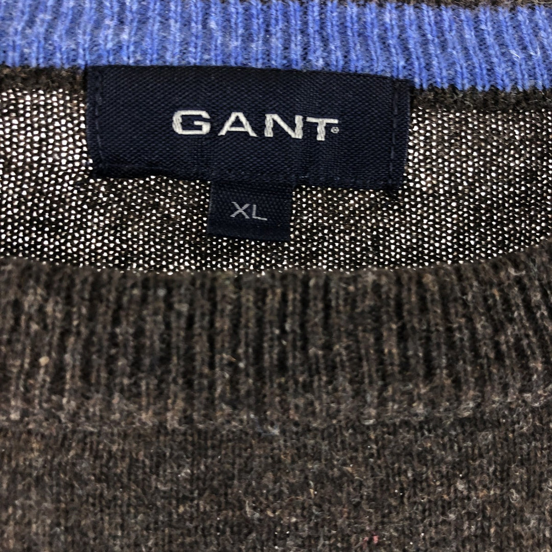 GANT Border Pattern Wool Knit Sweater Men's XL Size /eaa510370