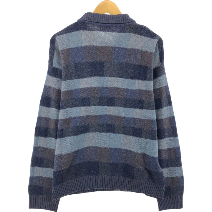 LACOSTE All-over print polo knit sweater, Made in Spain, Size 6, Men's XL / eaa510382