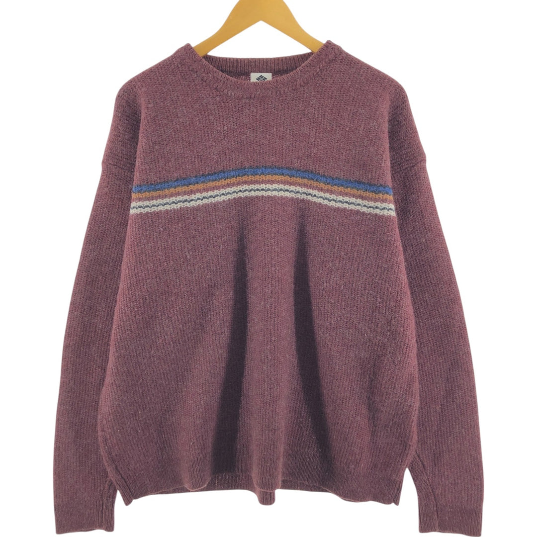 90'S ~ Columbia wool knit sweater, men's XL size, vintage / eaa510396