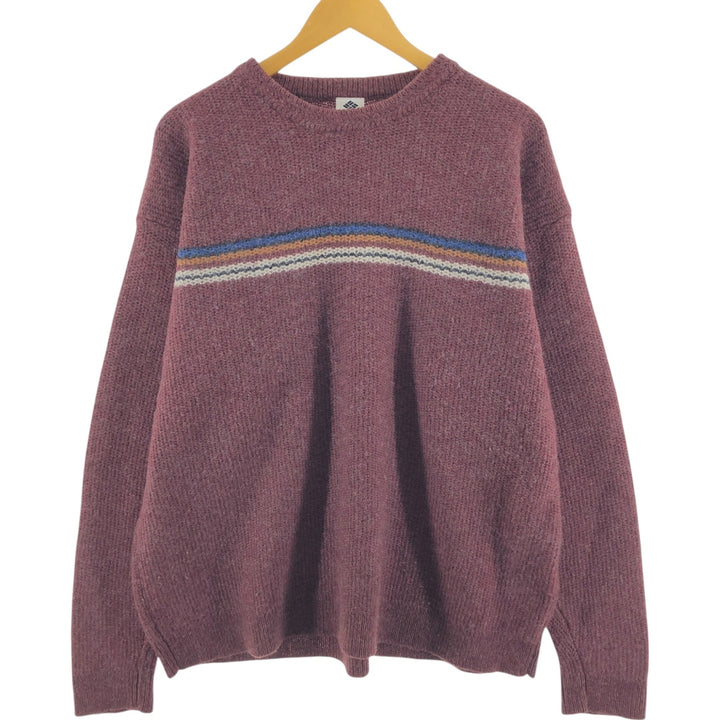 90'S ~ Columbia wool knit sweater, men's XL size, vintage / eaa510396