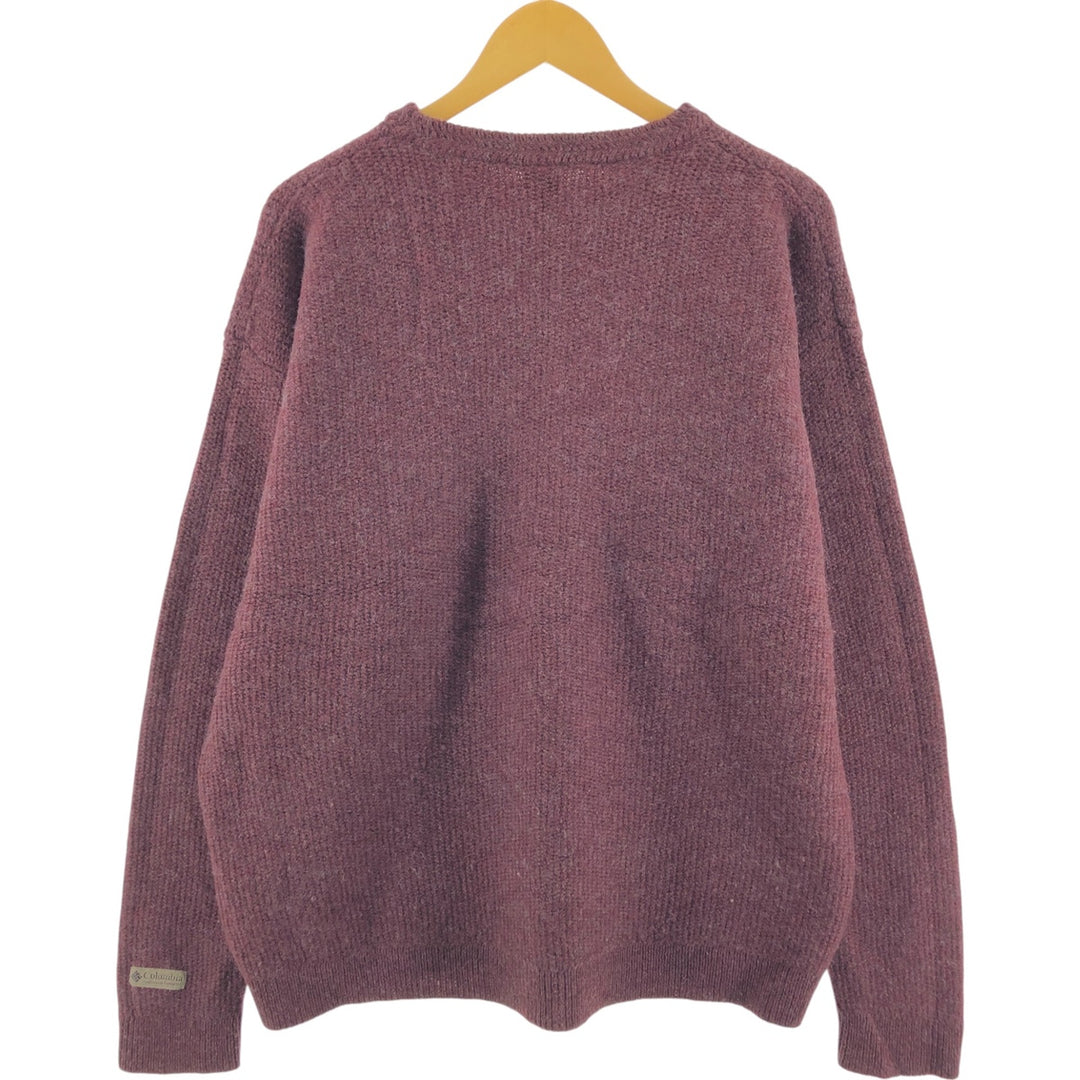 90'S ~ Columbia wool knit sweater, men's XL size, vintage / eaa510396