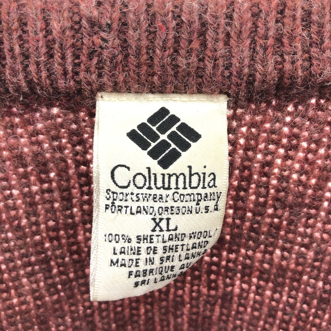 90'S ~ Columbia wool knit sweater, men's XL size, vintage / eaa510396