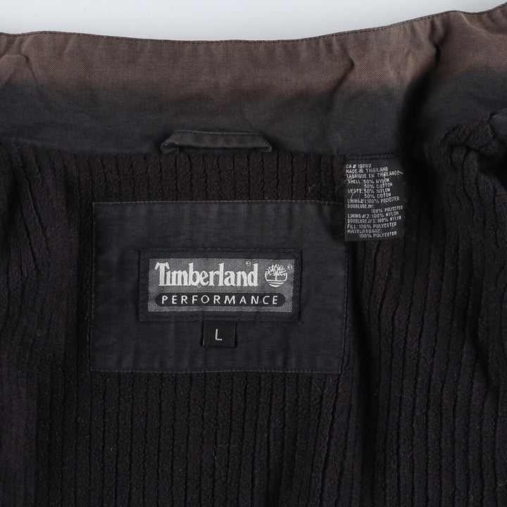 90s~00'S Timberland Performance Padded Stand Collar Nylon x Cotton Jacket Men's Size L /eaa510433