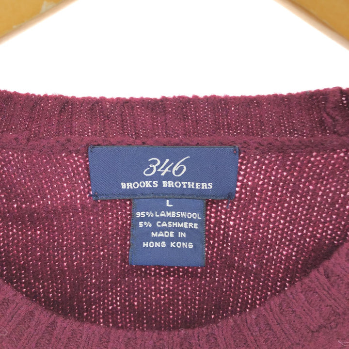 Brooks Brothers 346 Cashmere Blend Lambswool Knit Sweater Men's Size L / eaa510550