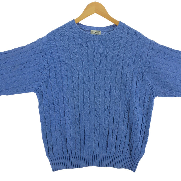 90s~00'S LLBean Cable Knit Lambswool Knit Sweater Men's M Cable Knit Vintage /eaa510598