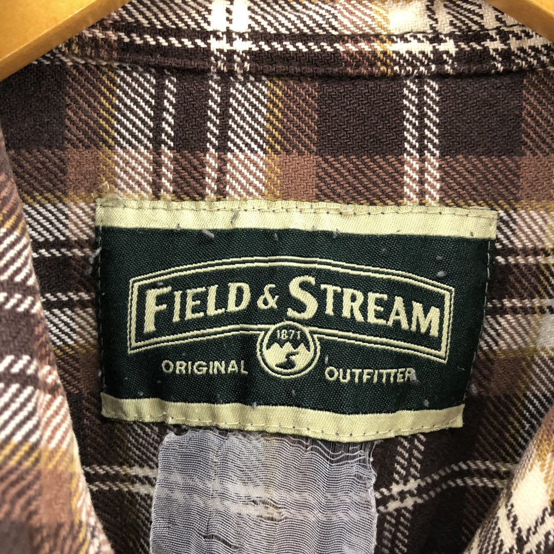 FIELD AND STREAM Long Sleeve Flannel Check Shirt Men's XL /eaa510603