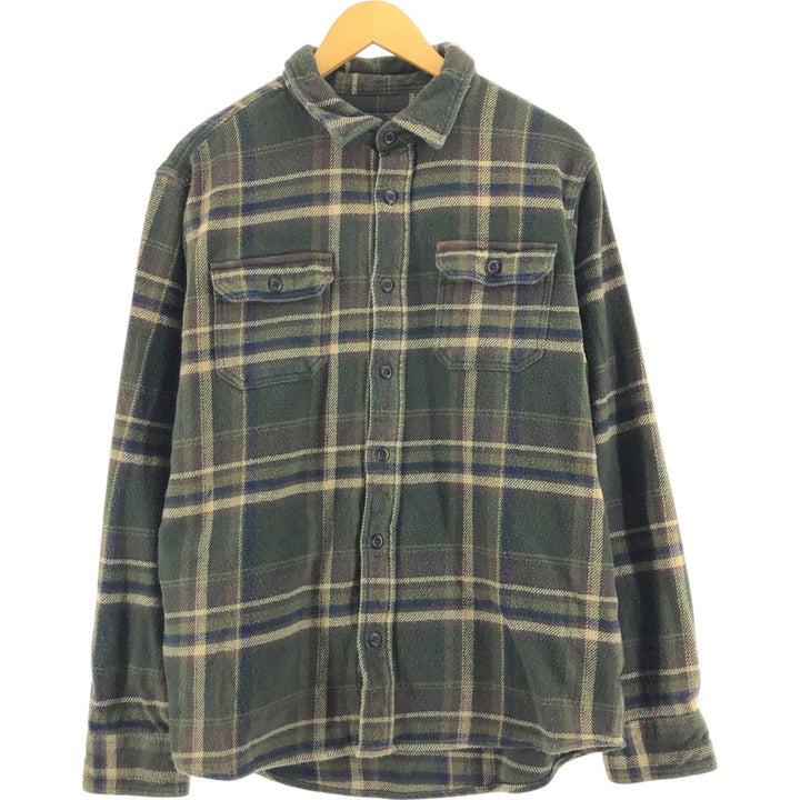 ORVIS Long Sleeve Heavy Flannel Check Shirt Men's Size L /eaa510611