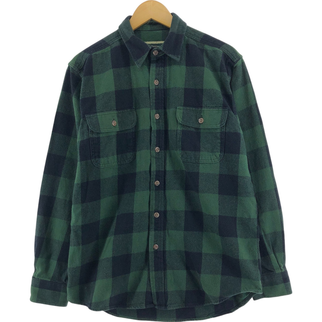 FIELD AND STREAM Buffalo Check Long Sleeve Heavy Flannel Check Shirt Men's L size /eaa510612