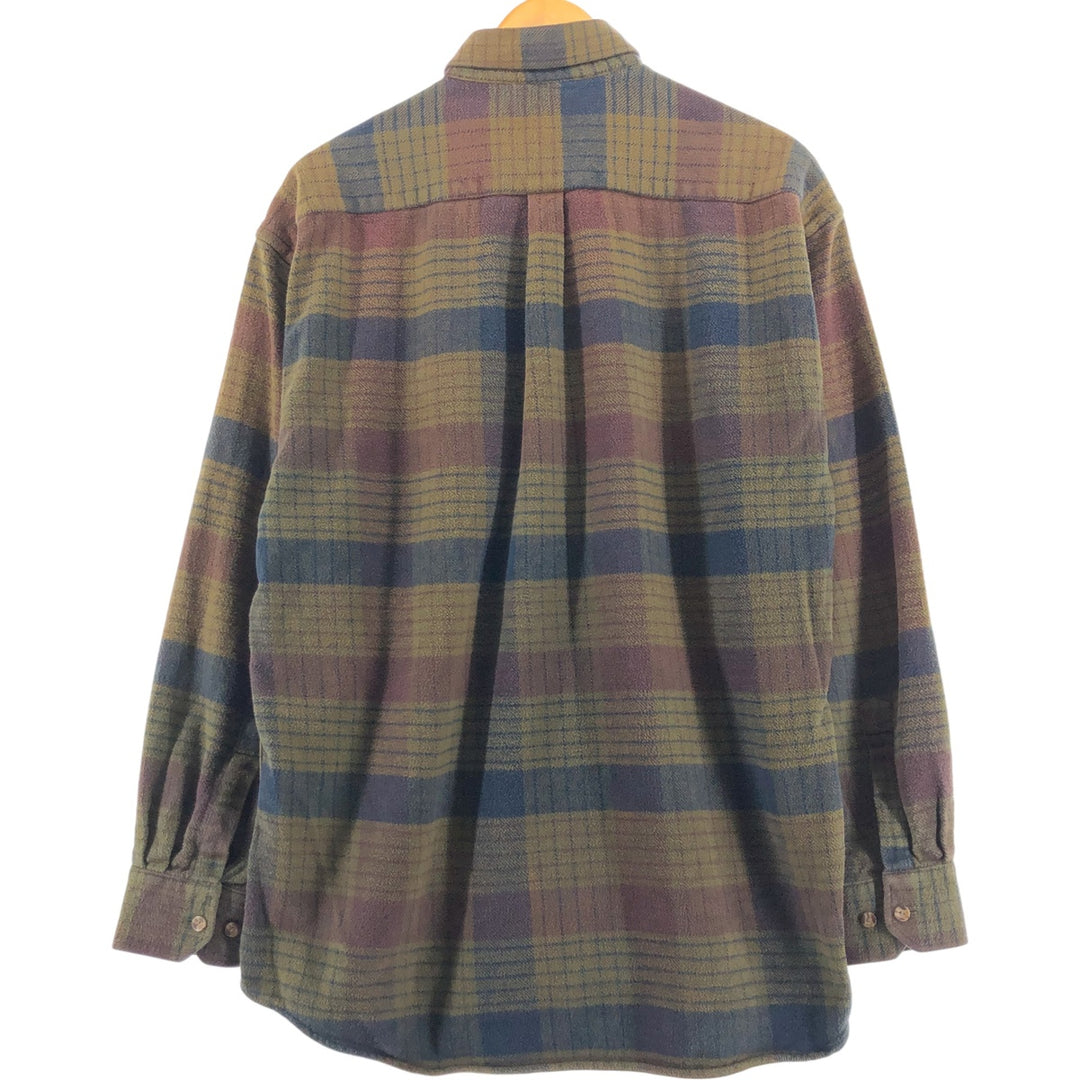 ~90'S DUCK ualley long sleeve heavy flannel check shirt men's XL equivalent vintage /eaa510616