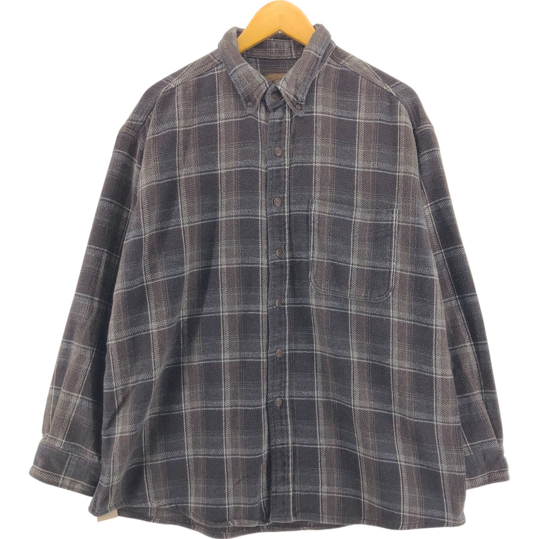 90s~00'S St. John's Bay Long Sleeve Heavy Flannel Check Shirt Men's XL Vintage /eaa510619