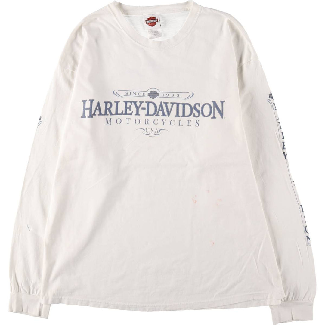 90s~00'S Harley-Davidson Long Sleeve T-Shirt Made in USA Men's XL Vintage /eaa510631