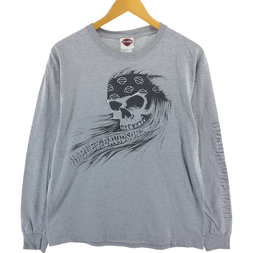Harley-Davidson Skull Pattern Long T-shirt Men's M size / eaa510637