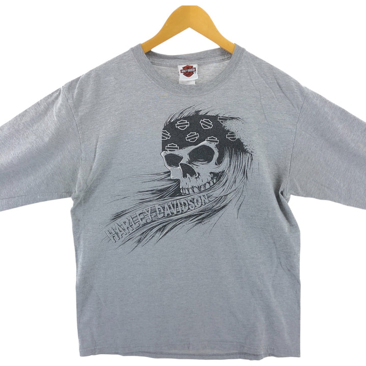 Harley-Davidson Skull Pattern Long T-shirt Men's M size / eaa510637