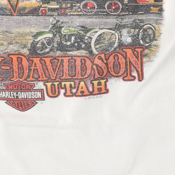 Harley-Davidson Long Sleeve T-Shirt, Men's Size S unclear white type Vintage Second Hand