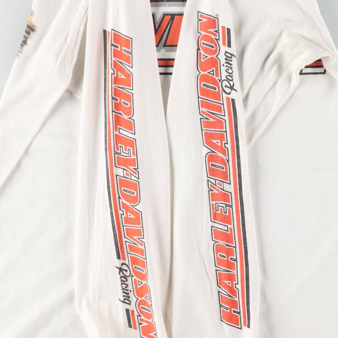 Harley-Davidson Long Sleeve T-Shirt, Men's Size S unclear white type Vintage Second Hand