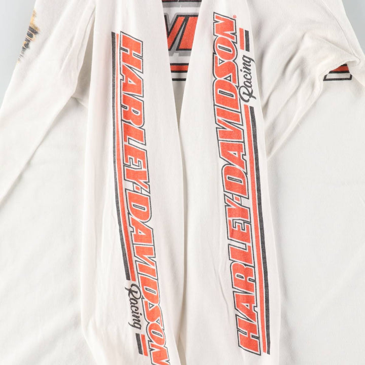 Harley-Davidson Long Sleeve T-Shirt, Men's Size S unclear white type Vintage Second Hand