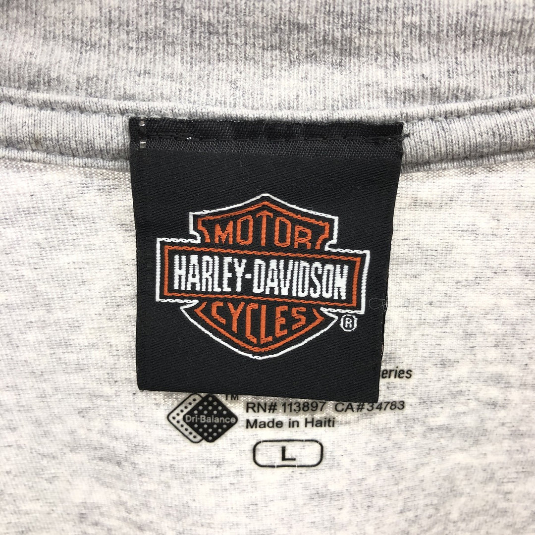 Harley-Davidson Skull Pattern Long T-shirt Men's L size / eaa510654