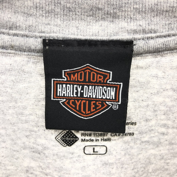 Harley-Davidson Skull Pattern Long T-shirt Men's L size / eaa510654