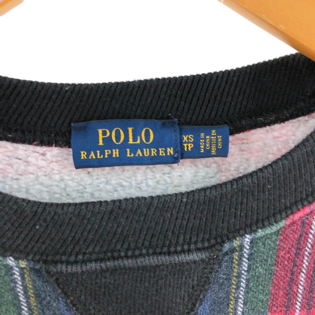 Ralph Lauren POLO RALPH LAUREN Check Pattern One Point Logo Sweatshirt Trainer Men's XS / eaa510684