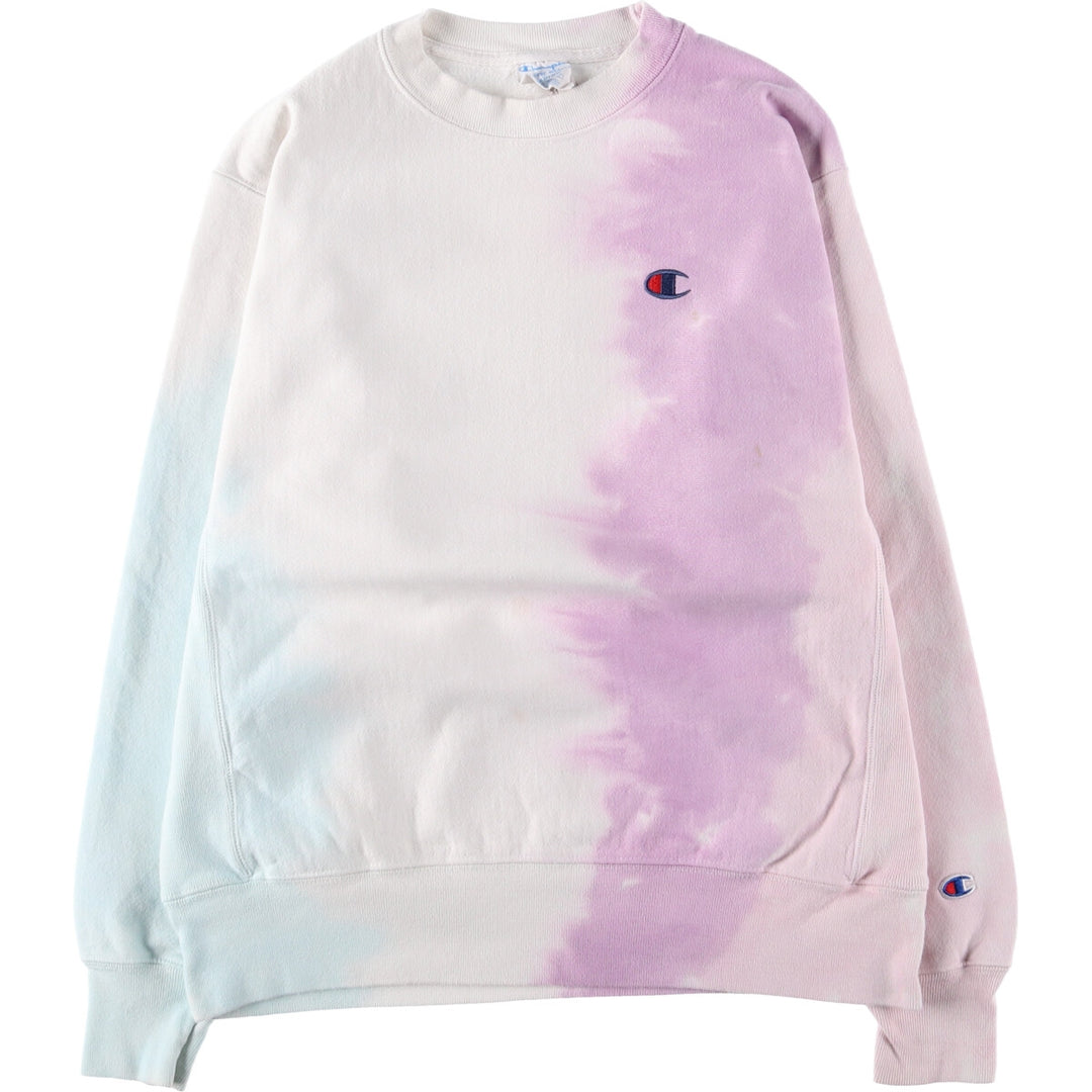 Champion Reverse Weave Tie-Dye Pattern One Point Logo Sweatshirt Trainer Men's M size / eaa510697