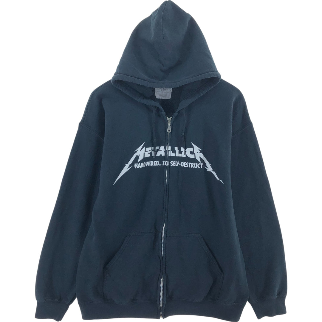 METALLICA Back Print Band Sweat Full Zip Hoodie Men's L Size / eaa510725