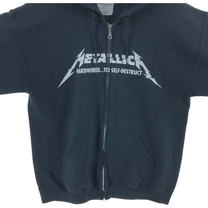 METALLICA Back Print Band Sweat Full Zip Hoodie Men's L Size / eaa510725