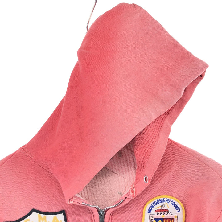 60s~ Custom patch sweat full zip hoodie, women's size M, vintage /eaa510759