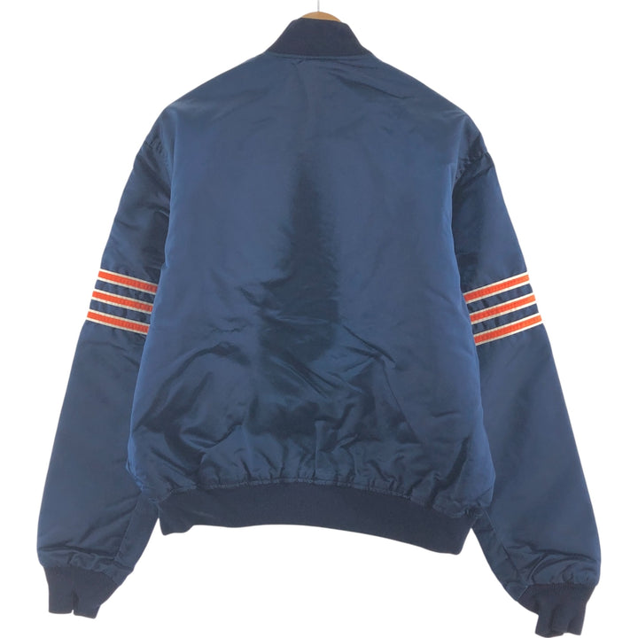 90'S Starter Chicago Bears Nylon Stadium Jacket Award Jacket Varsity Jacket Made in USA Men's XL Nylon navy blue type Vintage Second Hand