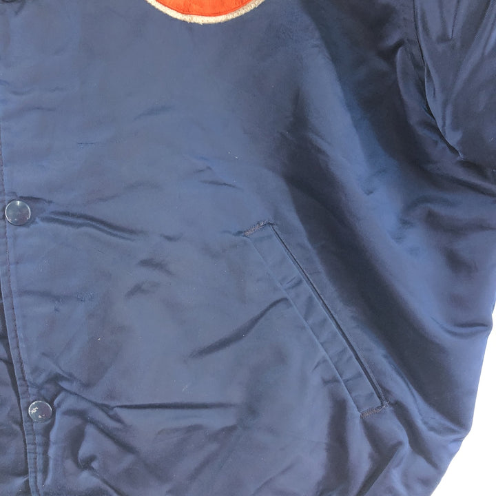 90'S Starter Chicago Bears Nylon Stadium Jacket Award Jacket Varsity Jacket Made in USA Men's XL Nylon navy blue type Vintage Second Hand