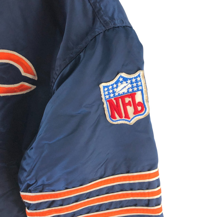 90'S Starter Chicago Bears Nylon Stadium Jacket Award Jacket Varsity Jacket Made in USA Men's XL Nylon navy blue type Vintage Second Hand