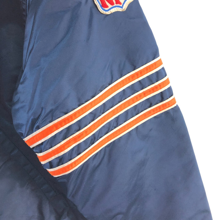 90'S Starter Chicago Bears Nylon Stadium Jacket Award Jacket Varsity Jacket Made in USA Men's XL Nylon navy blue type Vintage Second Hand