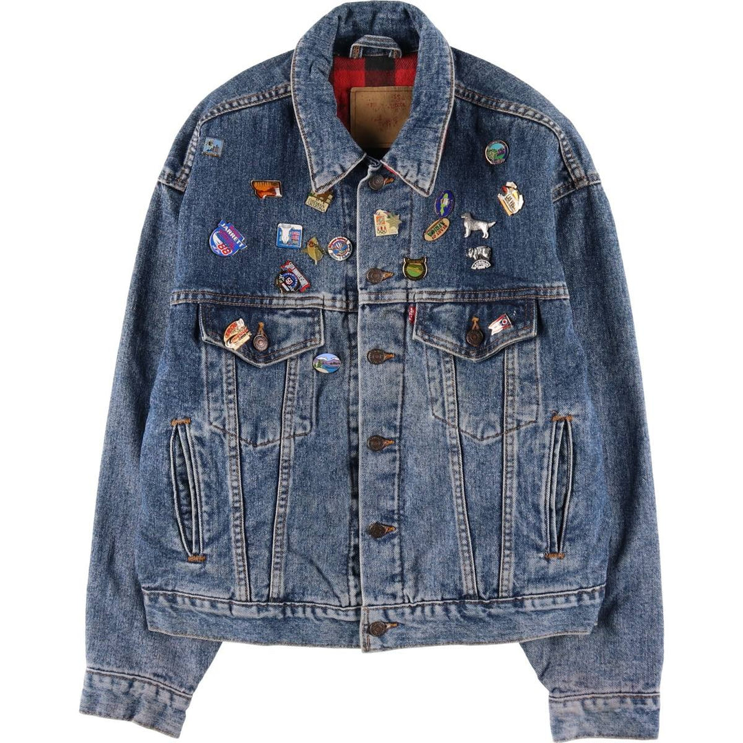 90'S Levi's 70417-4891 Denim jacket with badge, made in USA, men's size S, vintage /eaa510800