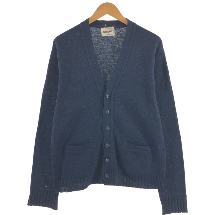 CAMPUS wool knit cardigan, made in USA, men's size M, vintage / eaa510938