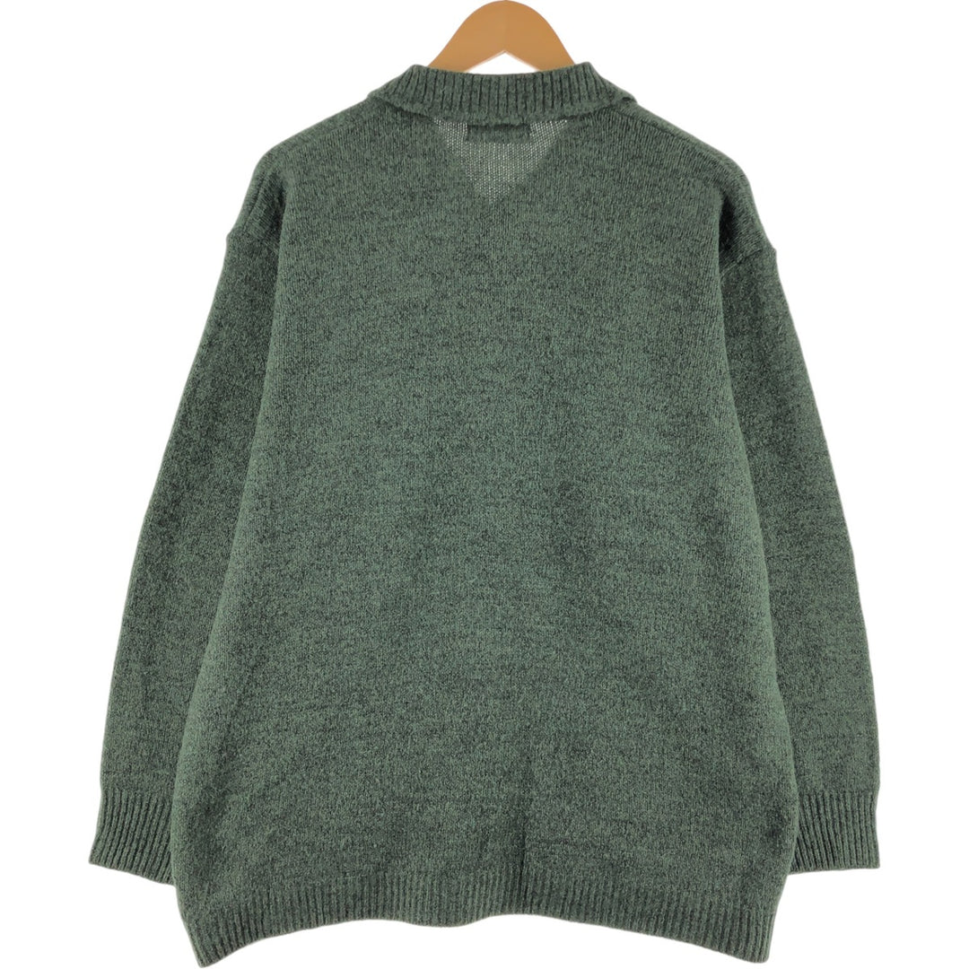 R FOR YOU Wool knit cardigan, men's XL size, with collar /eaa510943