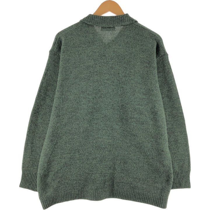 R FOR YOU Wool knit cardigan, men's XL size, with collar /eaa510943