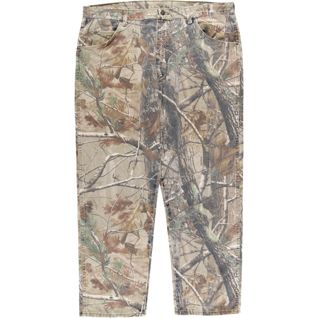 Big Size Wrangler PRO GEAR Camouflage Pattern Real Tree Camo Tapered Denim Pants Men's W40 equivalent / eaa510966