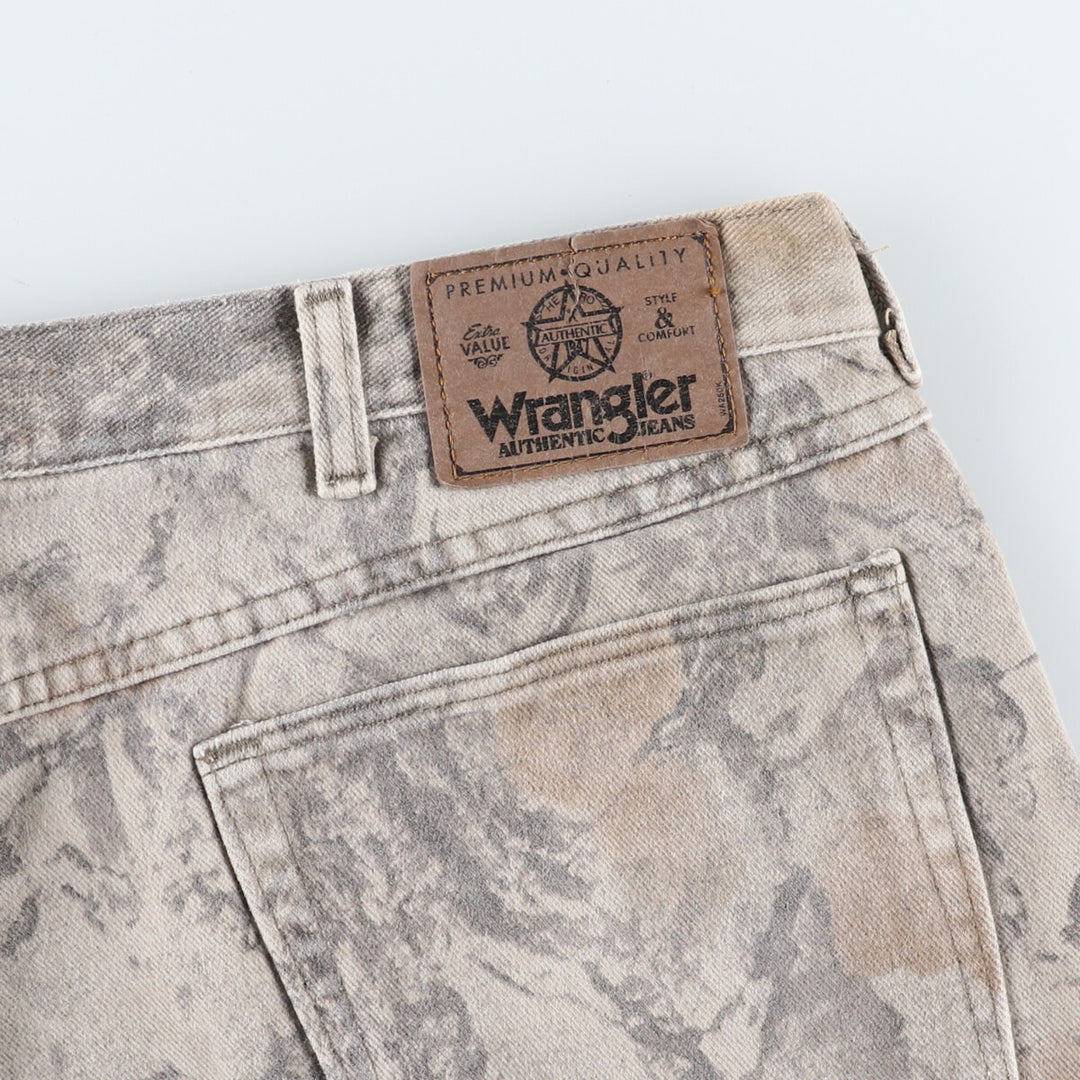 Big size Wrangler all-over print double knee tapered denim pants for men, equivalent to W41 / eaa510971