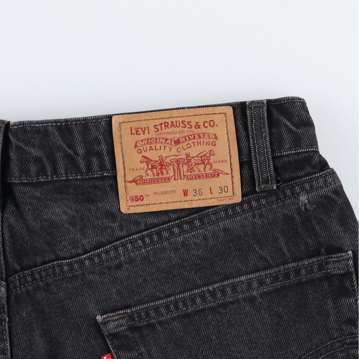 00'S Levi's 550 Relaxed Fit Black Denim Tapered Denim Pants Made in Canada Men's W36 / eaa510973